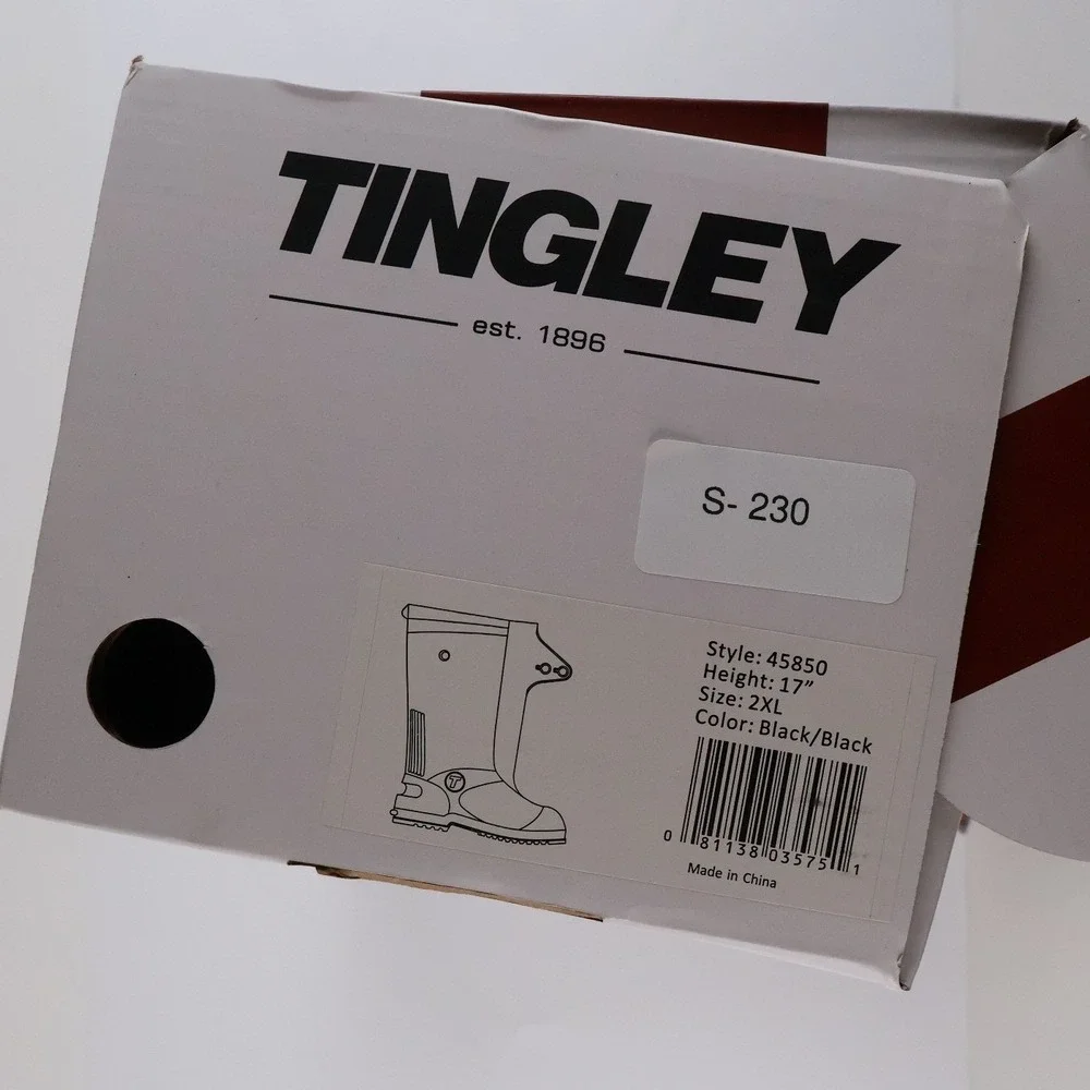 Tingley Workbrutes G2 17 Inch Overboots Black Solid 2XL PVC NEW